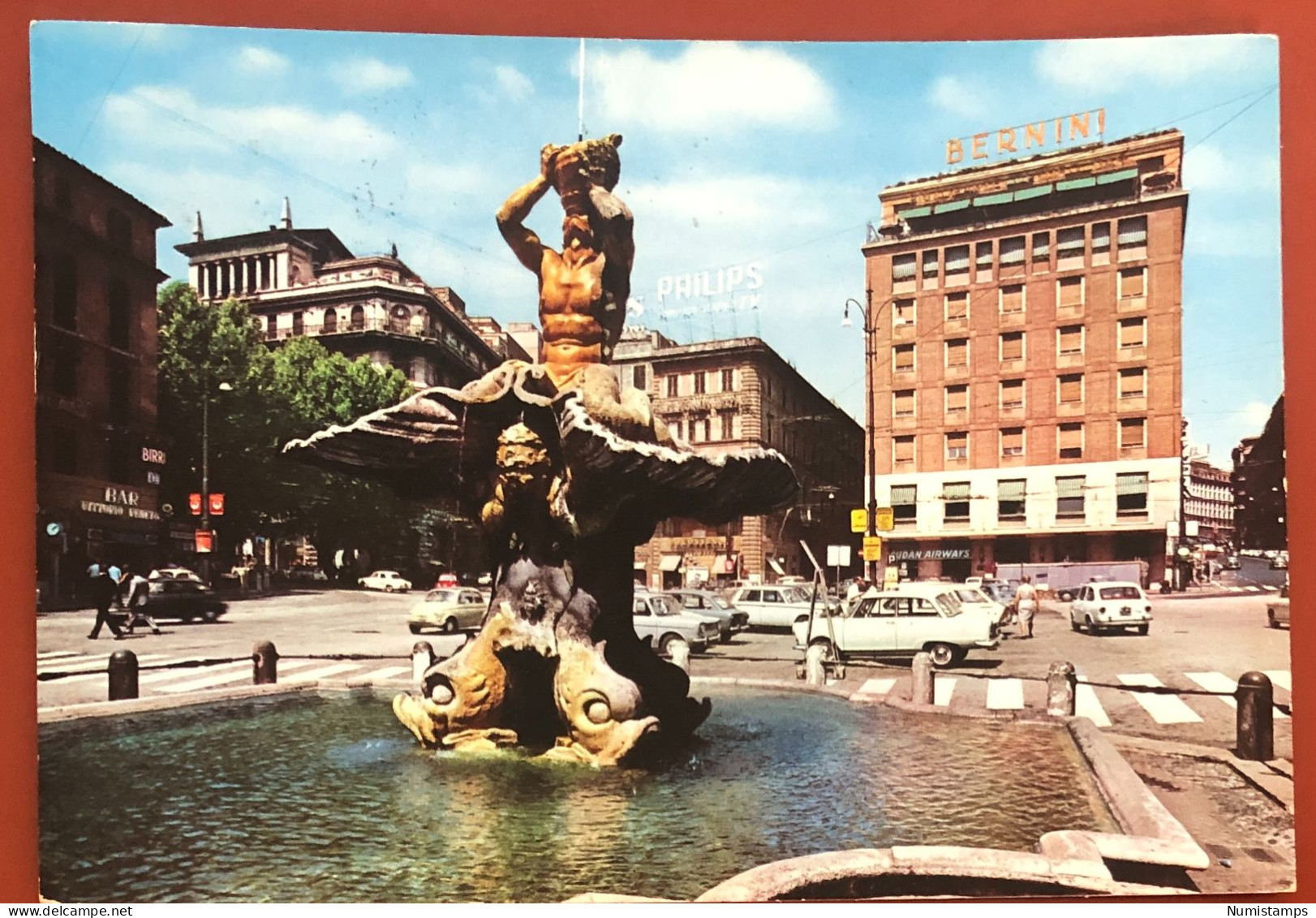 ROMA - Barberini Platz Und Springbrunnen Von Bernini - 1967 (c279) - Altri & Non Classificati