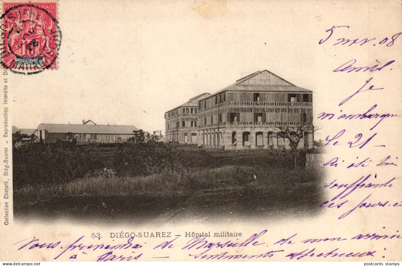 Madagaskar, Diego-Suarez - Hopital Militaire, 1908 - Madagascar