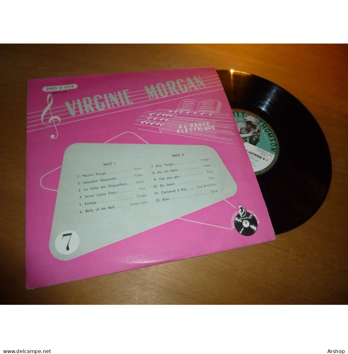 VIRGINIE MORGAN A L'orgue Electrique Vol 7 DUCRETET THOMSON 260 V 013 - Disque 33tours 25cm - Otros - Canción Francesa