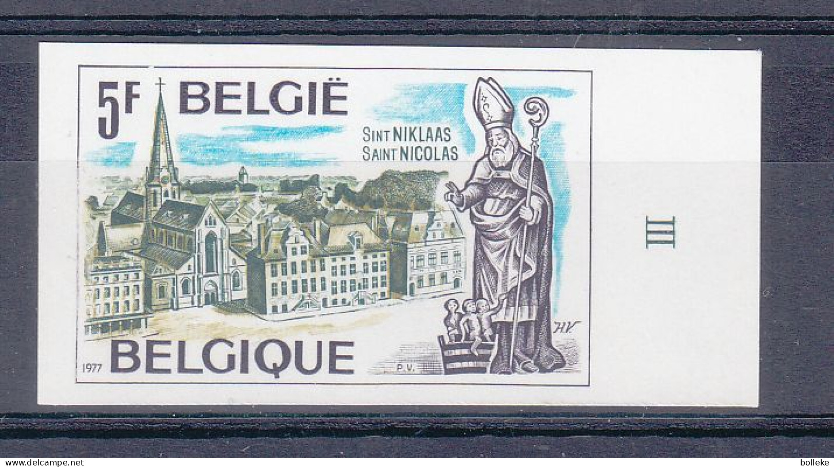 Belgique - COB 1872 - NON Dentelé Avec Numéro De Planche - Tirage 20 Timbres - Sint Niklaas - - 1961-1980
