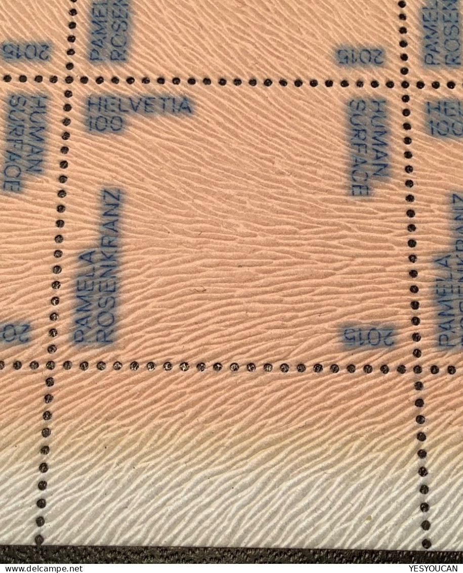 Schweiz2015#1553 Seltener Kleinbogen 56.Kunstbiennale Venedig/Biennale D‘ Art Venise (human Skin Peau Humaine Haut 239 - Unused Stamps