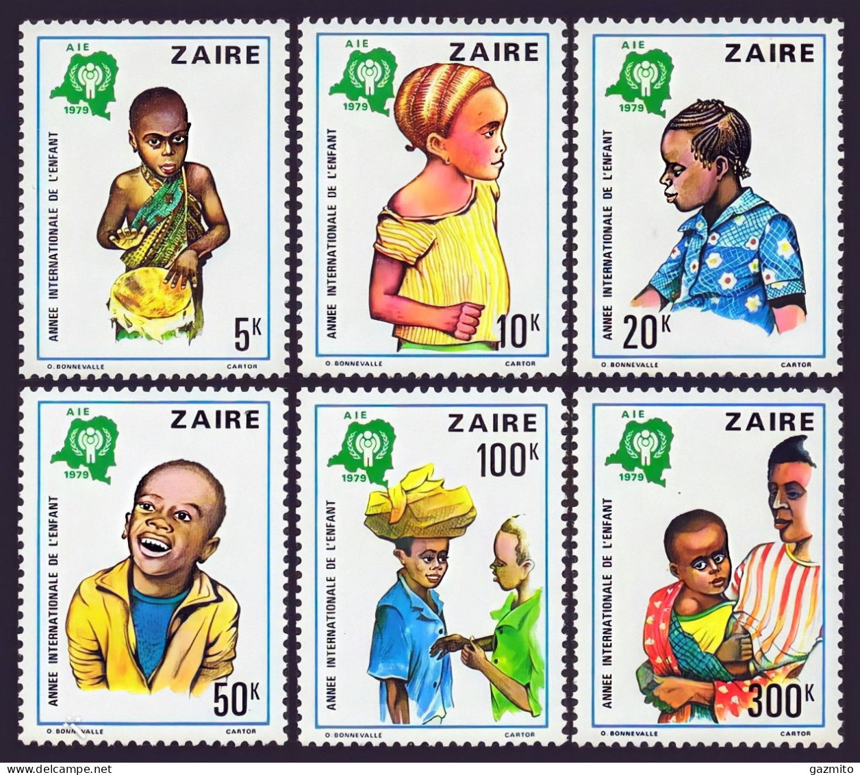 Zaire 1979, Year Of The Child, 6val - Other & Unclassified