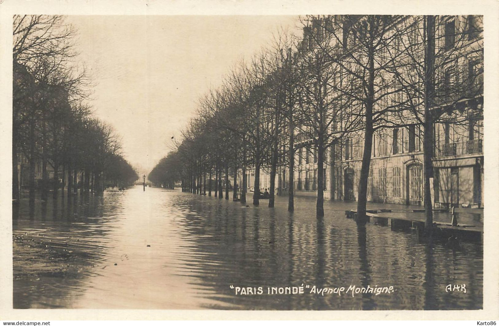 Paris * 8ème * Carte Photo * Avenue Montaigne * Inondation De La Seine * Crue - Arrondissement: 08