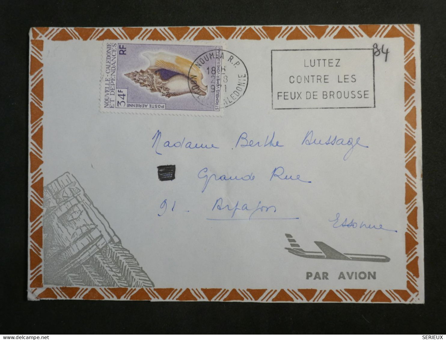 DL0  N. CALEDONIE   BELLE LETTRE  1971 NOUMEA A  ARPAJON  + +AFF.  INTERESSANT+ + - Briefe U. Dokumente