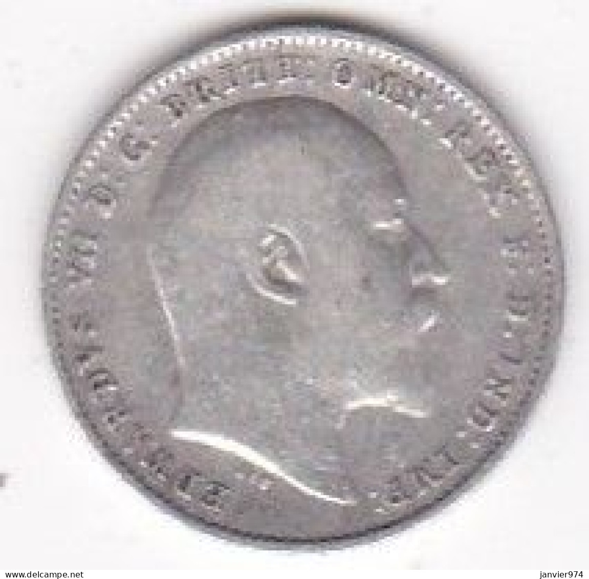 Grande Bretagne. 3 Pence 1908 . Edward VII, En Argent , KM# 797 - F. 3 Pence