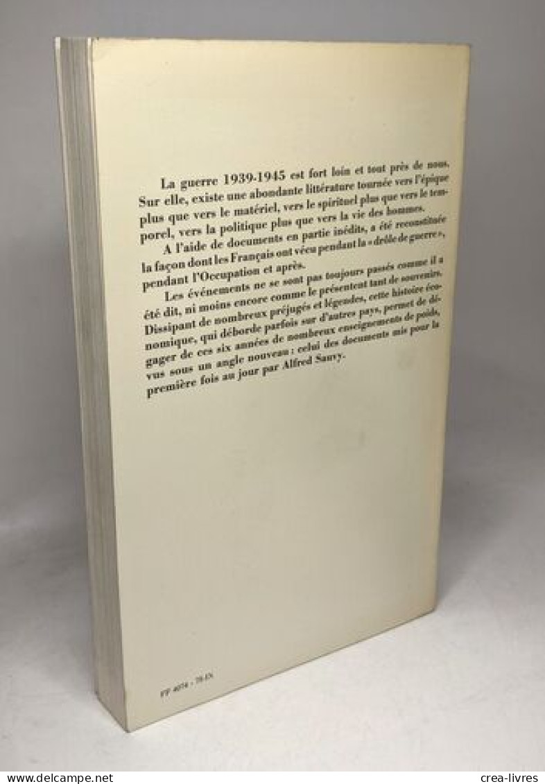 La Vie économique Des Francais De 1939 à 1945 - Economie