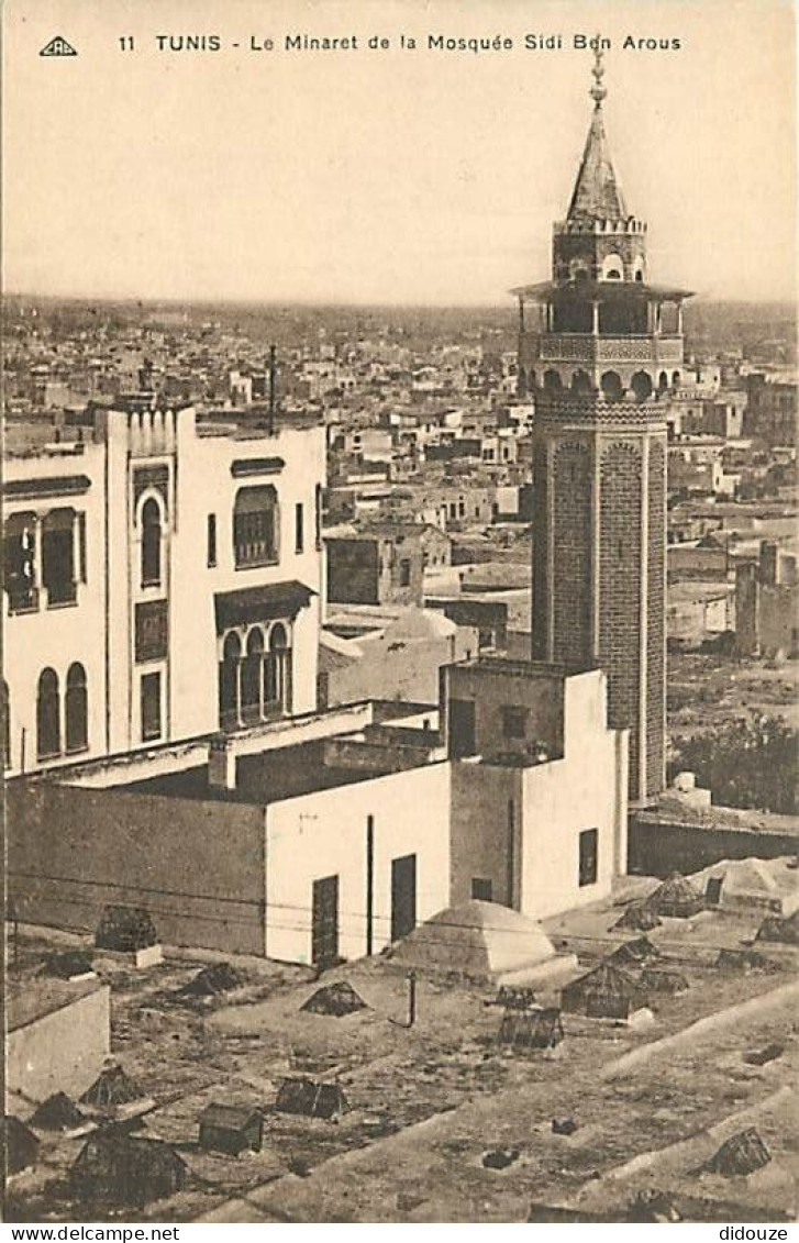 Tunisie - Tunis - Le Minaret De La Mosquée Sidi Bdn Arous - CPA - Voir Scans Recto-Verso - Tunisie