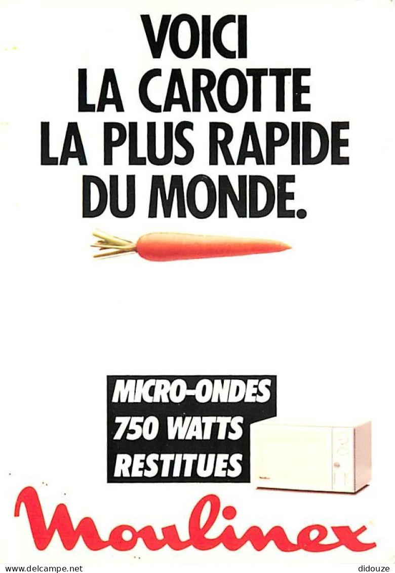 Publicite - Moulinex - Micro-Ondes - Voici La Carotte La Plus Rapide Du Monde - Carte Neuve - CPM - Voir Scans Recto-Ver - Advertising