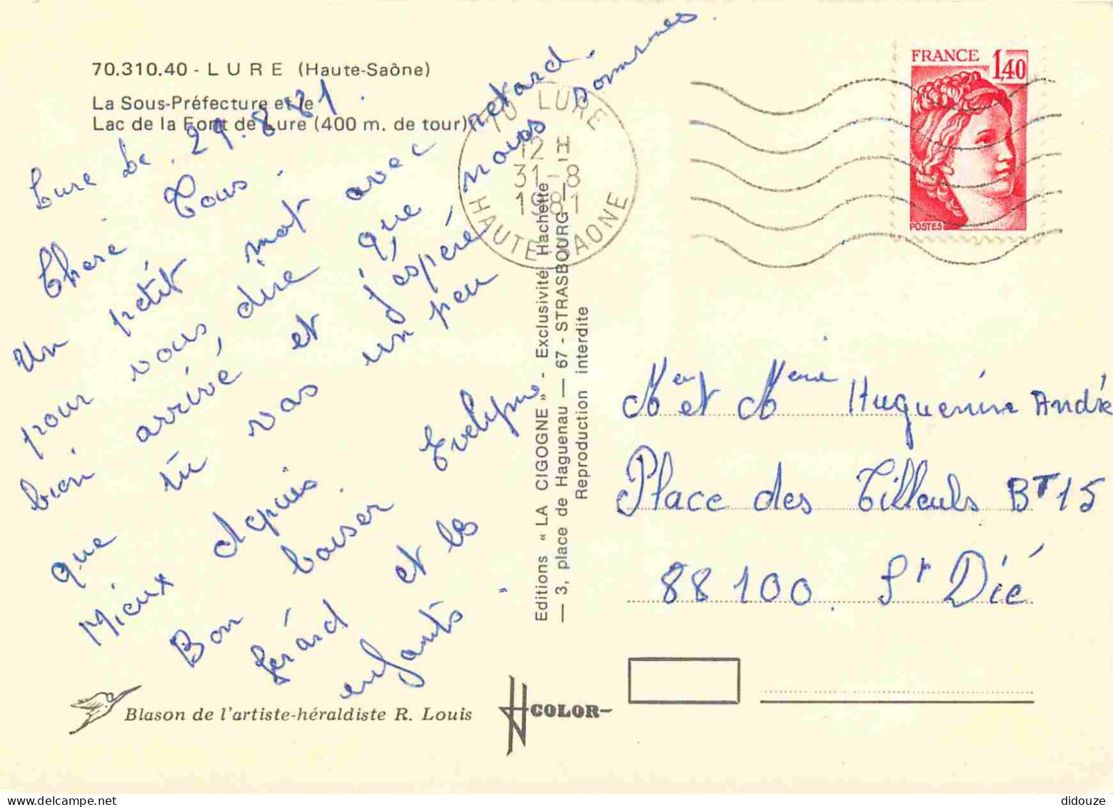 70 - Lure - Le Lac De La Font Et La Sous Préfecture - Multivues - Blasons - Cygnes - CPM - Voir Scans Recto-Verso - Lure