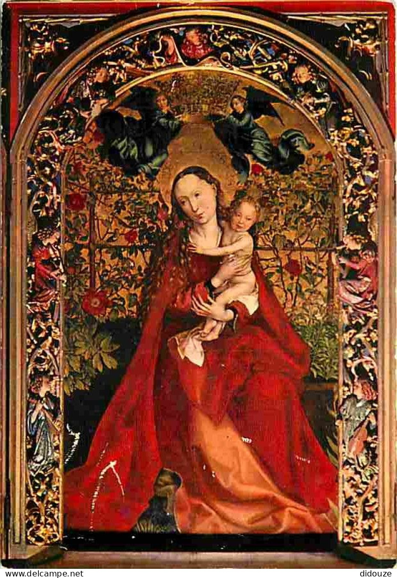 Art - Peinture Religieuse - Colmar - Cathédrale Saint Martin - La Vierge Au Buisson De Roses - CPM - Voir Scans Recto-Ve - Schilderijen, Gebrandschilderd Glas En Beeldjes
