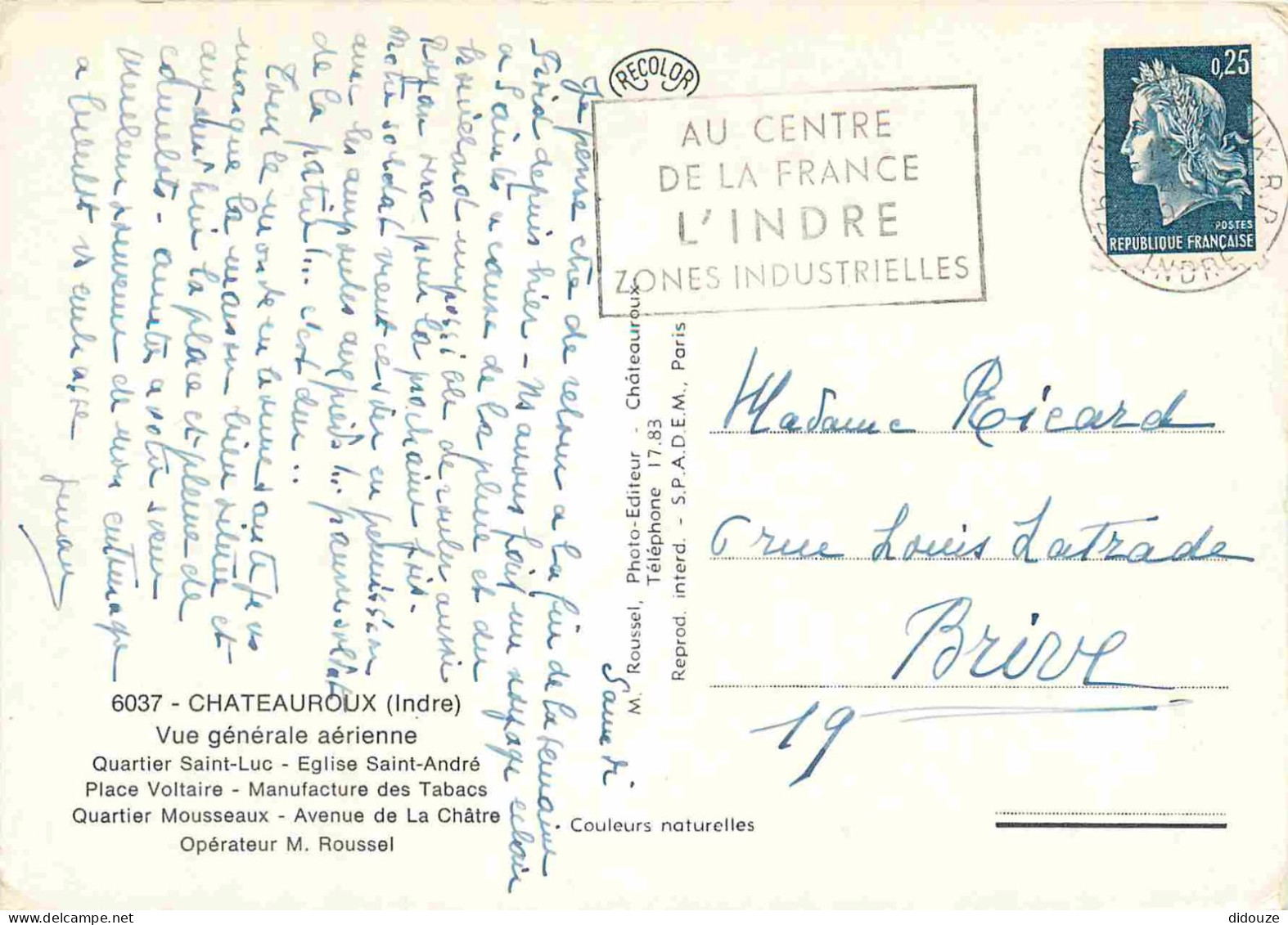 36 - Chateauroux - Vue Générale Aérienne - CPM - Voir Scans Recto-Verso - Chateauroux