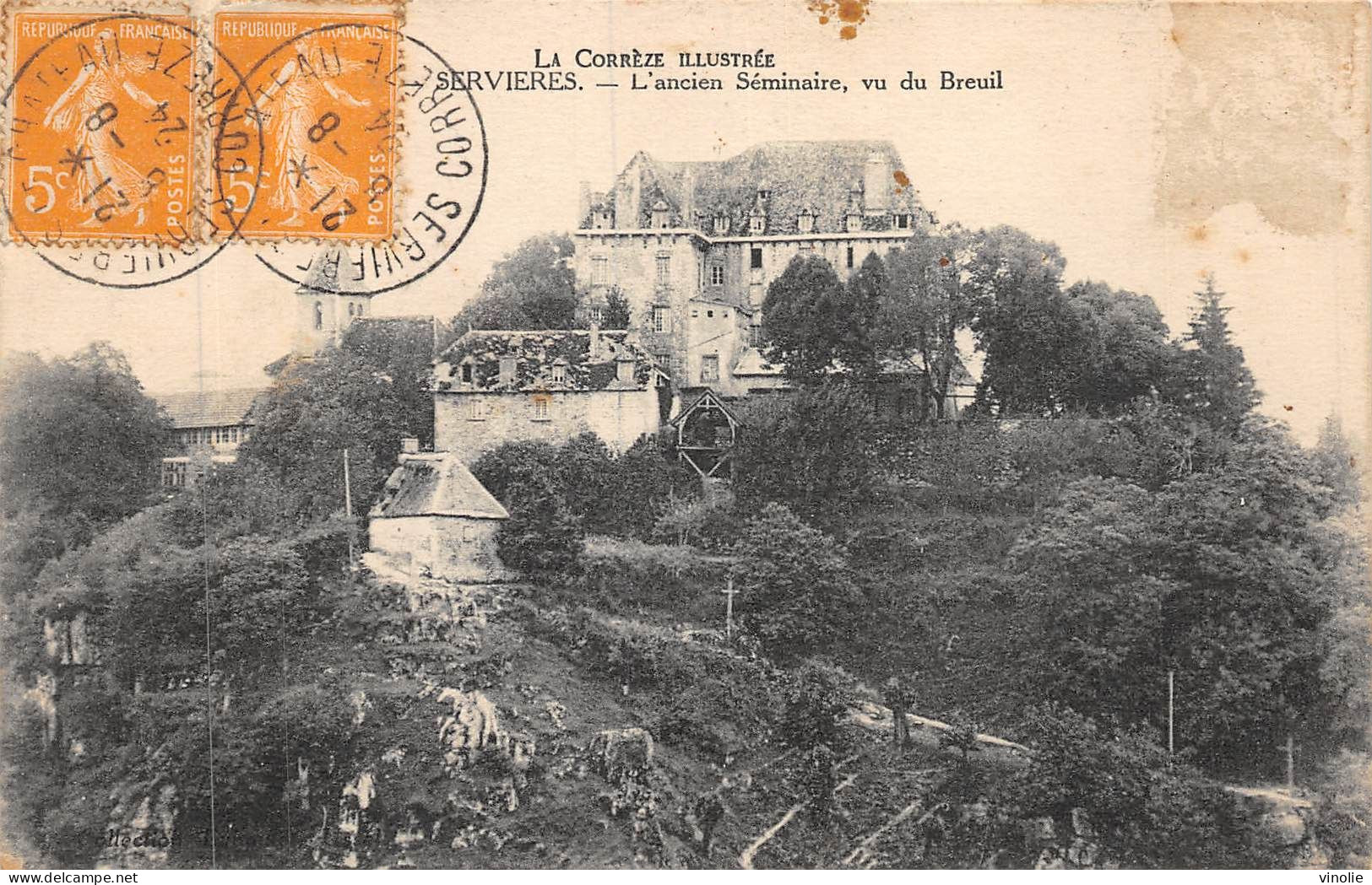 24-4006 : CACHET DE L'ECOLE DE PLEIN-AIR DE SERVIERES-LE-CHATEAU 1924 - Autres & Non Classés