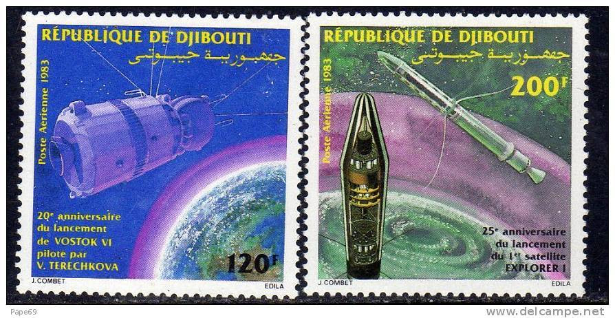 Djibouti P.A. N° 193 / 94 XX :  Conquètes Spatiales La Paire Sans Charnière TB - Gibuti (1977-...)