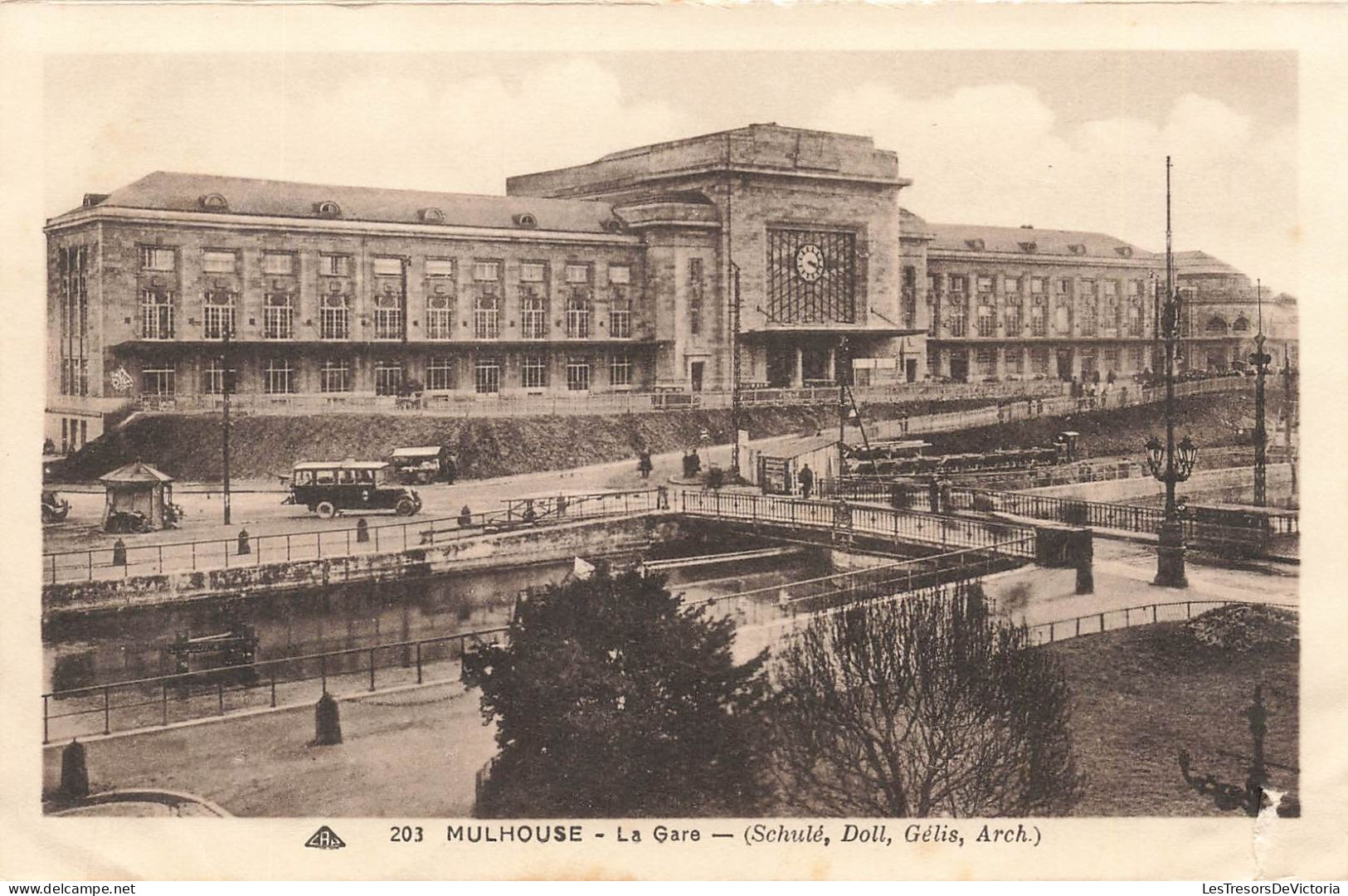 FRANCE - Mulhouse - Vue Générale De La Gare - (Schulé, Doll, Gélis, Arch) - Animé - Voiture - Carte Postale Ancienne - Mulhouse