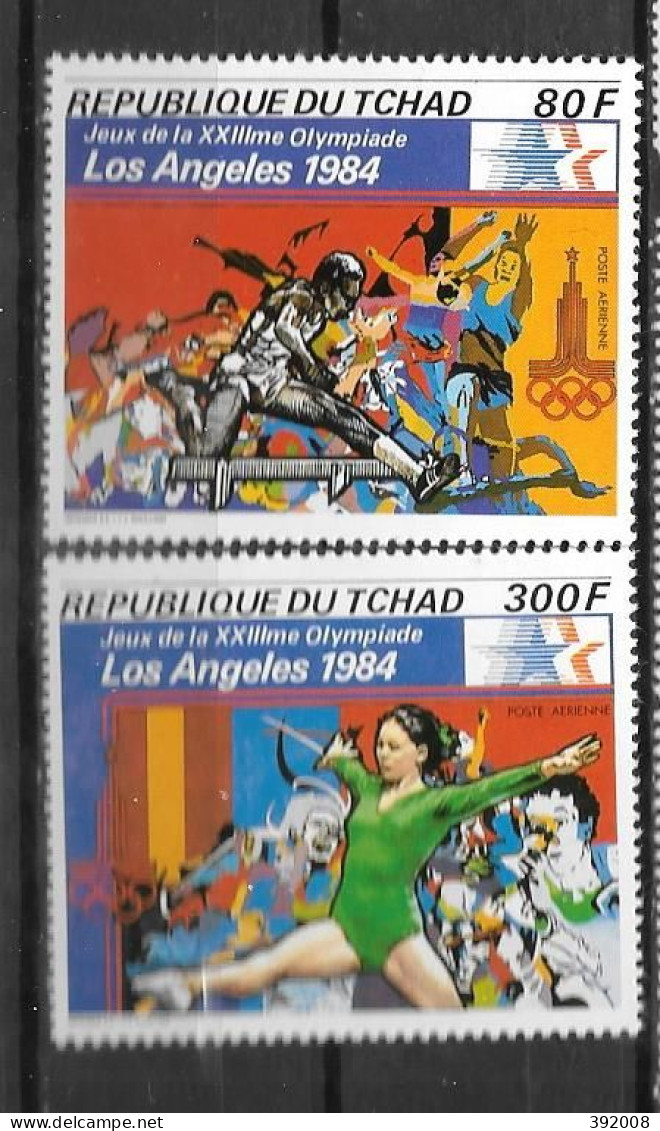 PA - 1982 - N° 241 à 242 **MNH - Jeux Olympiques Los Angeles - Tschad (1960-...)