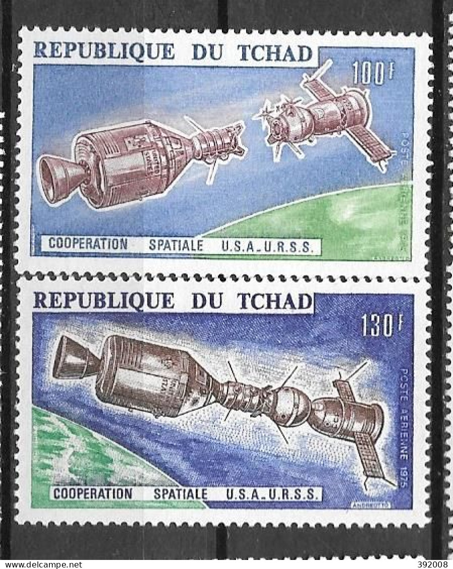 PA - 1975 - N° 157 à 158 **MNH - Coopération Spatiale USA - URSS - Tchad (1960-...)