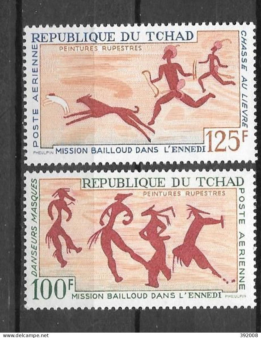 PA - 1967 - N° 42 à 43**MNH - Peintures Rupestres - Ciad (1960-...)