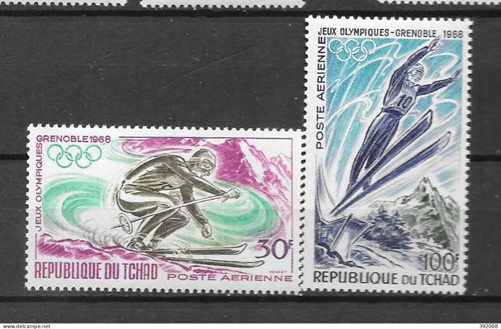 PA - 1967 - N° 44 à 45**MNH - Jeux Olympiques De Grenoble - Tchad (1960-...)