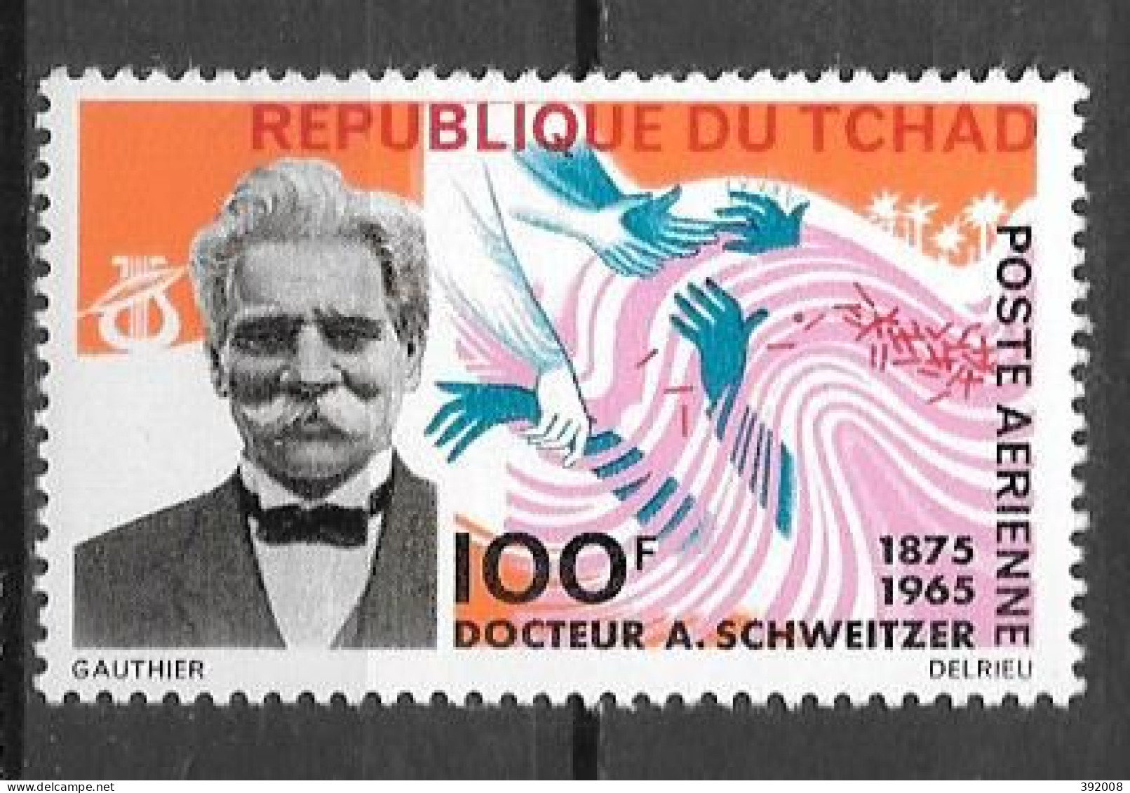 PA - 1966 - N° 28 **MNH - Albert Schweitzer - Ciad (1960-...)