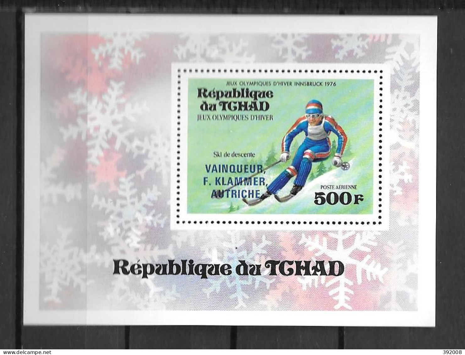 BF - 1976 - N° 15 **MNH - Jeux Olympiques Innsbruck - Chad (1960-...)