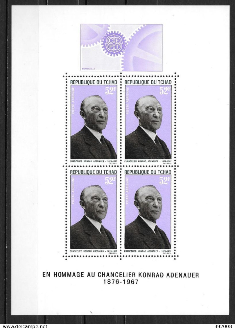 BF - 1968 - N° 4 **MNH - Konrad Adenauer - Tchad (1960-...)