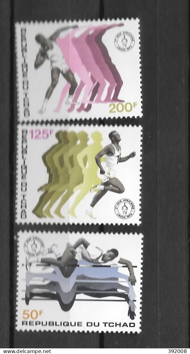 1973 - N° 283 à 285 **MNH - Jeux Africains à Lagos - Tschad (1960-...)