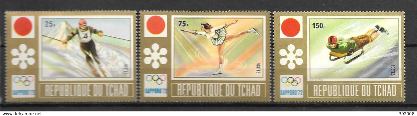 1972 - N° 250 à 252**MNH - Jeux Olympiques De Sapporo - Tchad (1960-...)