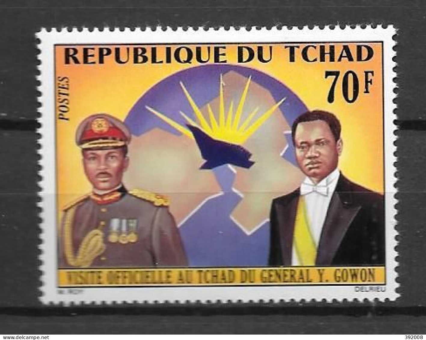 1972 - N° 274 **MNH - Visite Du Général Gowon - Ciad (1960-...)