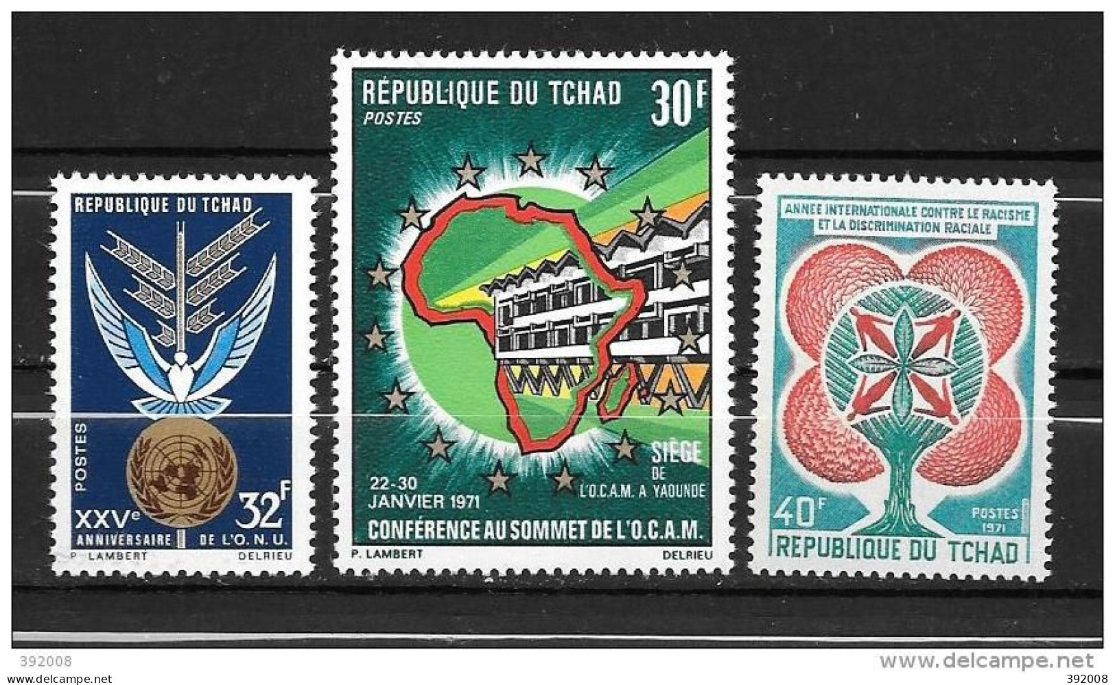 1970 - N° 232 à 234**MNH - 25 Ans ONU - Conférence De L'O.C.A.M. - Année Contre Le Racisme - Tchad (1960-...)