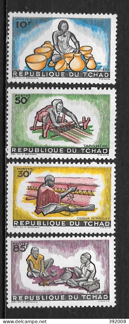 1964 - N° 94 à 97 *MH - Artisanat - Tschad (1960-...)