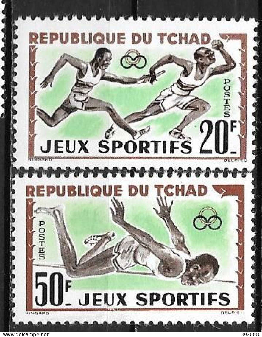 1962 - N° 80 à 81 **MNH - Jeux Sportifs Africains - Tschad (1960-...)