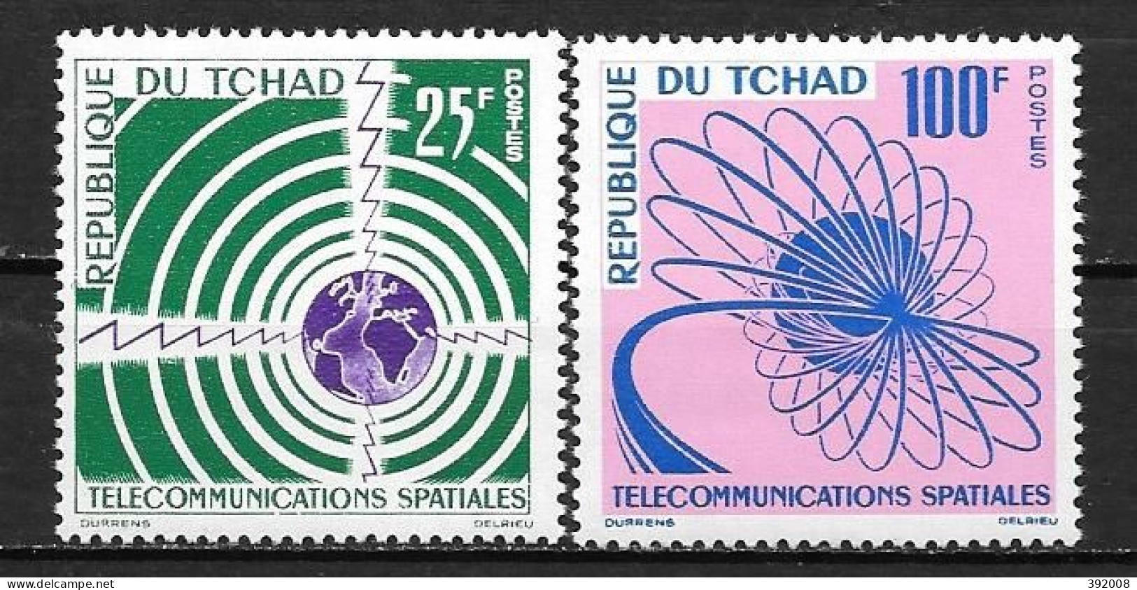 1963 - N° 86 à 87 *MH - Télécommunications Spatiales - Tchad (1960-...)