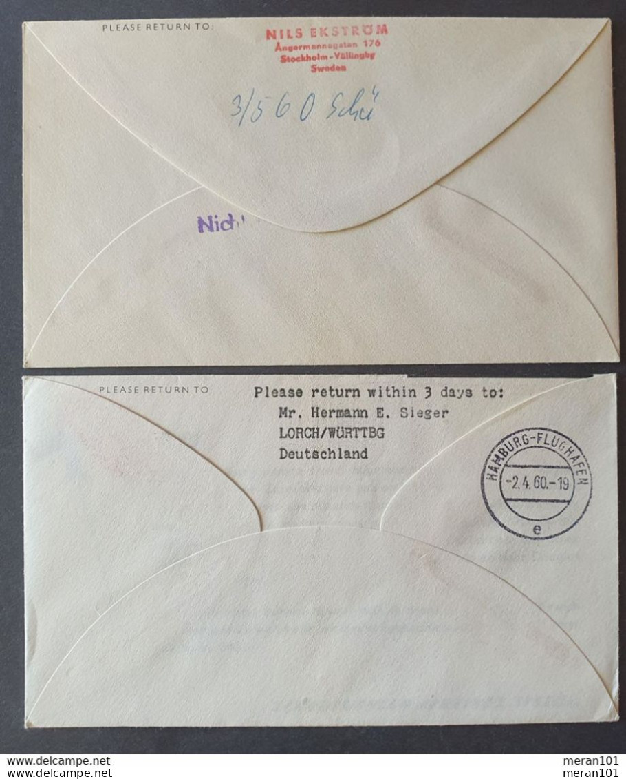 Finnland Flugpost Caravelle Helsinki Hamburg/Frankfurt 1960 - Cartas & Documentos