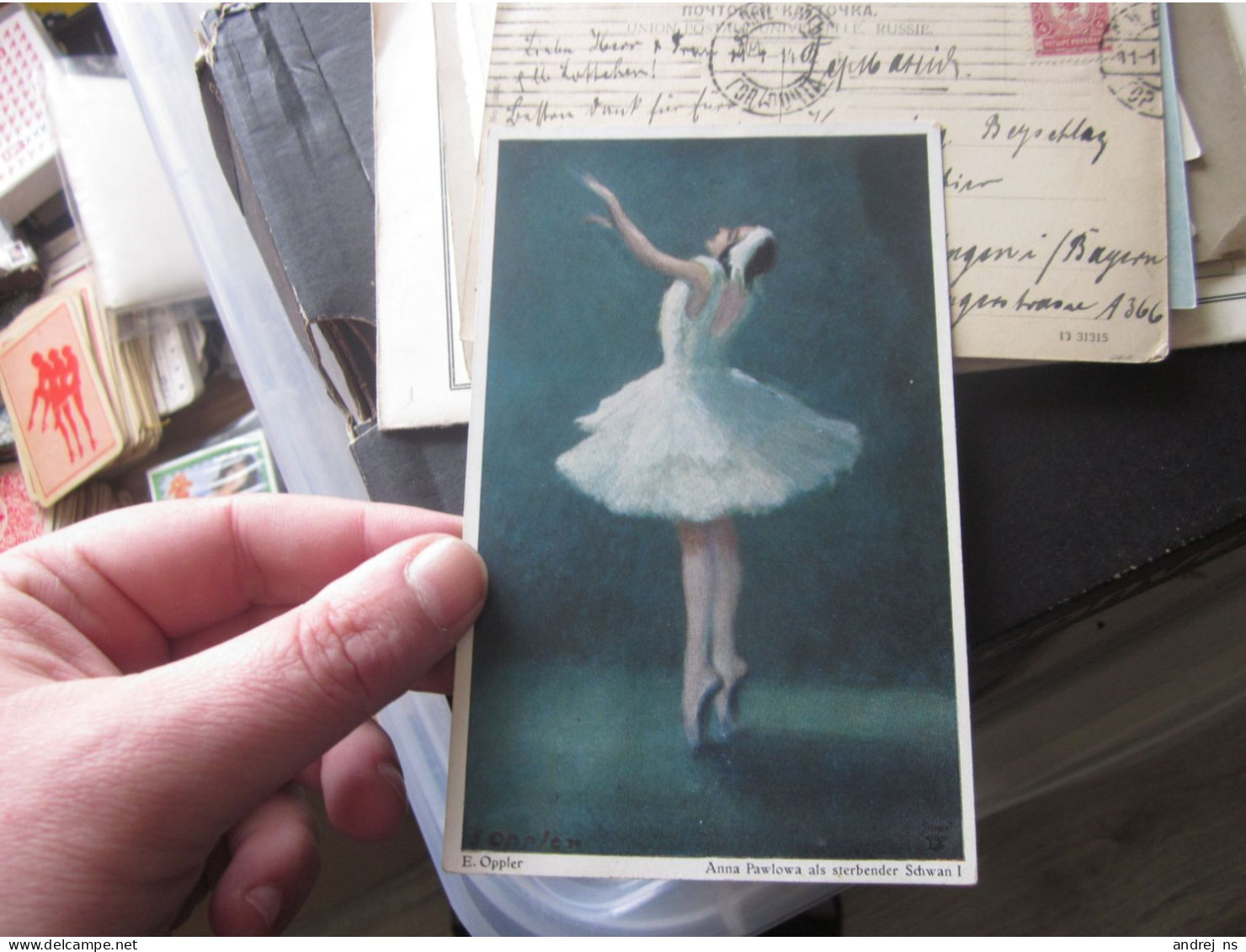 Ballet Anna Pawlowa Als Sterbender Scwan  E Oppler Old Postcards - Danse