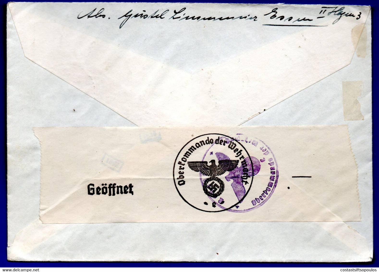 1324.POLAND POSTAL HISTORY 1941 GENERALGOUVERNEMENT RED CROSS USED IN GERMANY, COVER ESSEN TO SWITZERLAND, WW II - General Government