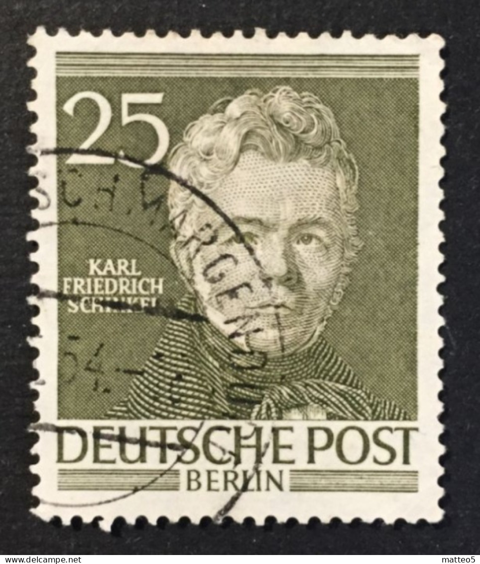 1953 Germany Berlin - Men From The History Of Berlin - Karl Friederich Schinkel - Used - Oblitérés