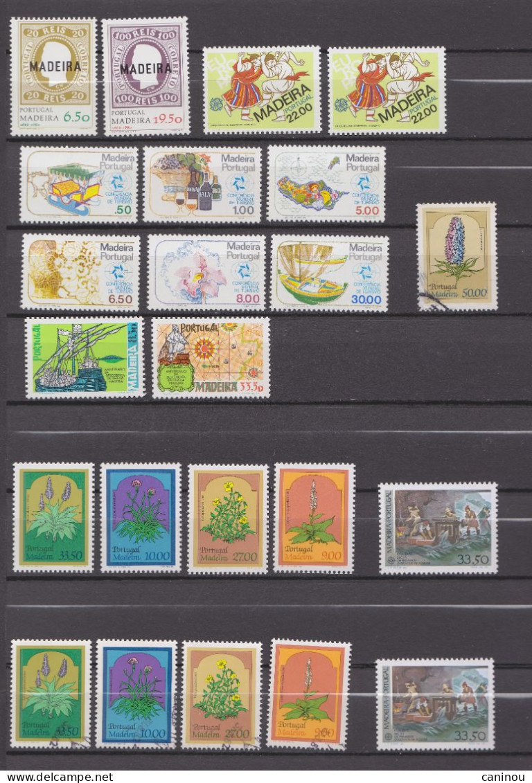 PORTUGAL MADERE LOT 52 TIMBRES  1980 - 1986  NEUFS SANS CHARNIERES + QQ OBLITERES - Madeira