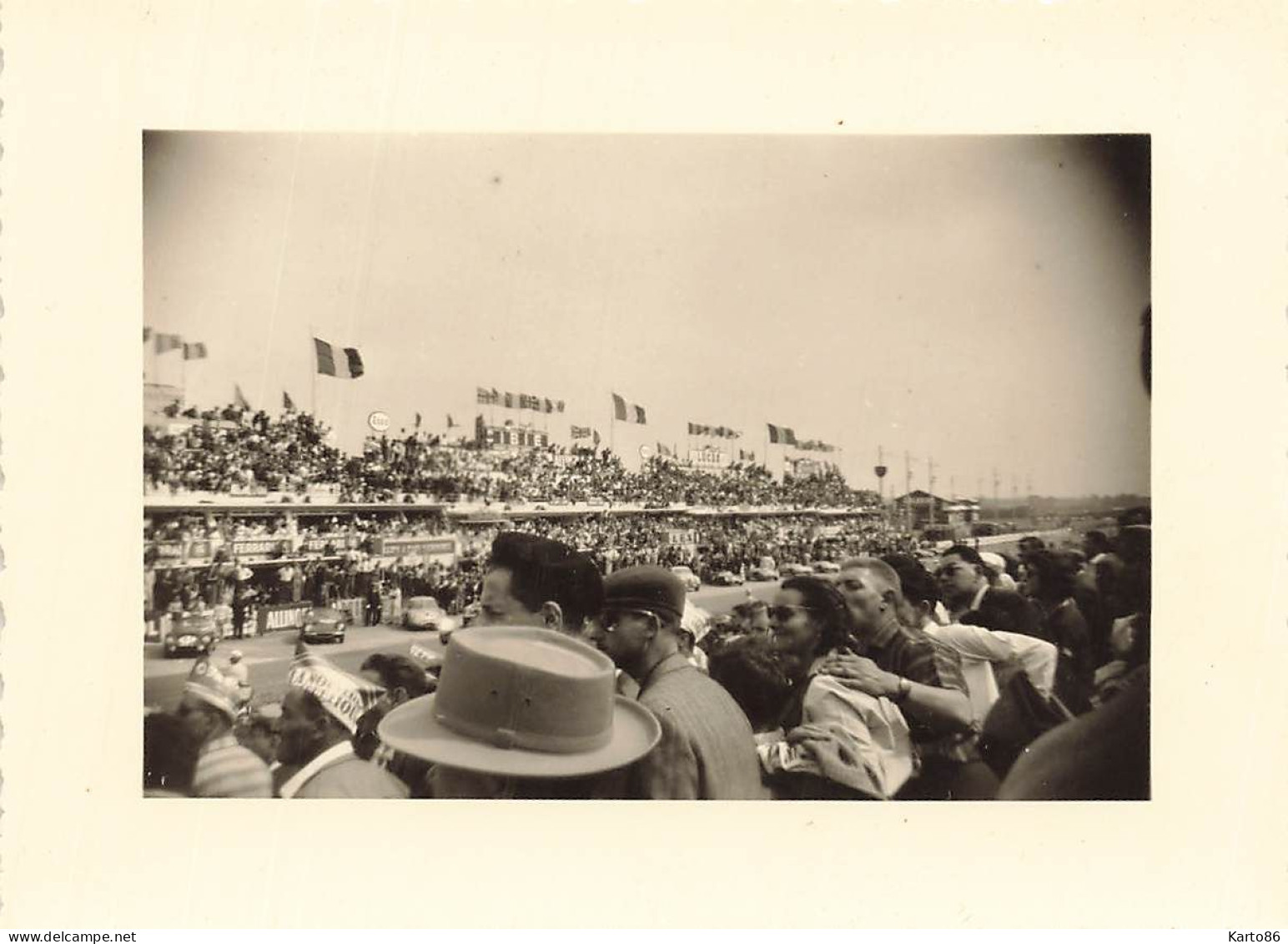 24heures du mans 1954 * 8 photos anciennes * voiture de course pilotes automobiles circuit * course 24H * 10.4x7.5cm