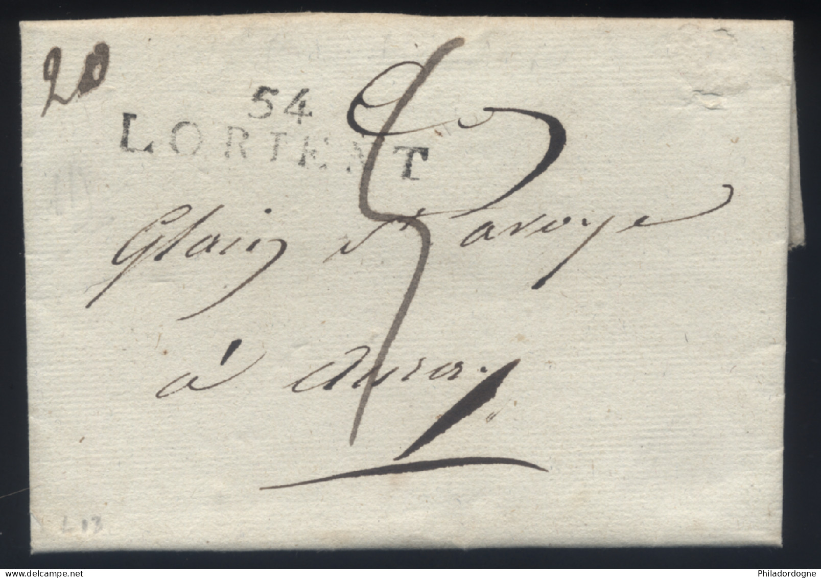 Morbihan - LaC Cursive LORIENT Pour ? - An X - 1801-1848: Vorläufer XIX