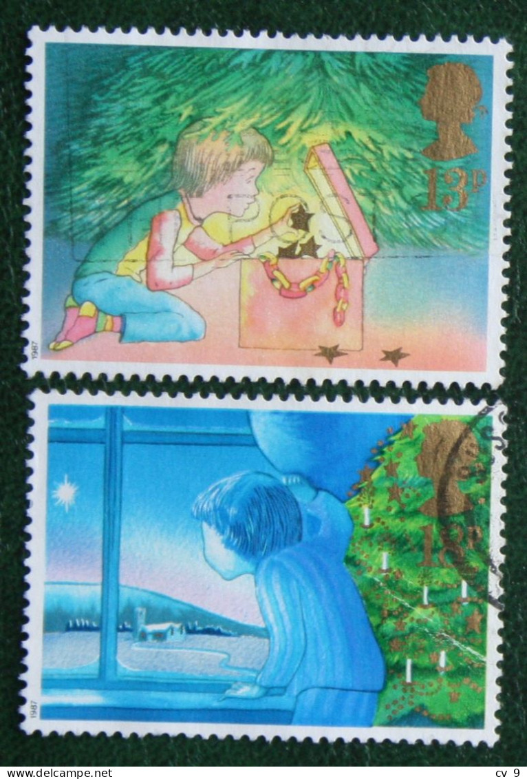 Natale Weihnachten Xmas Noel (Mi 1126-1127) 1987 Used Gebruikt Oblitere ENGLAND GRANDE-BRETAGNE GB GREAT BRITAIN - Used Stamps