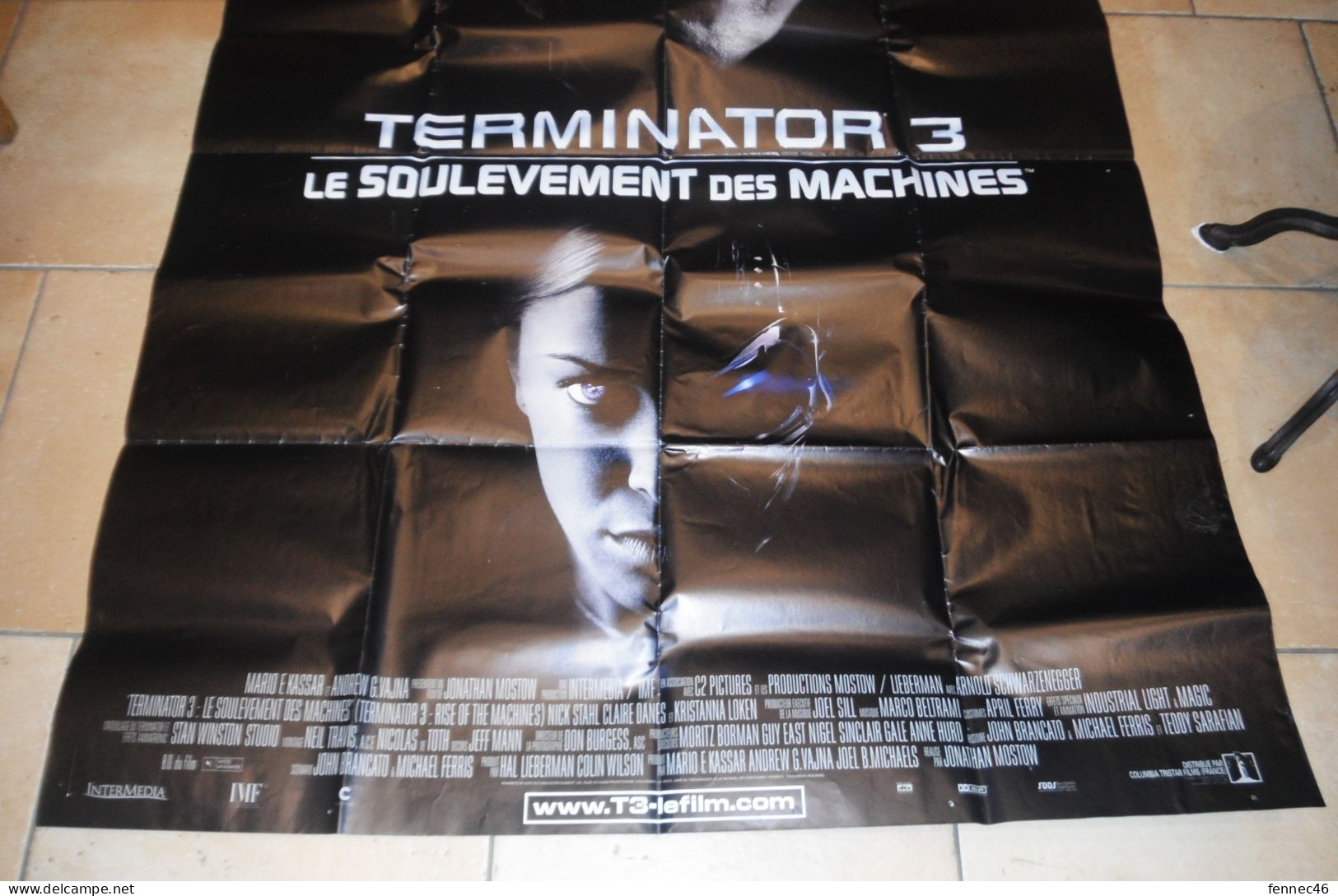 * Affiche De Film : TERMINATOR  III : Le Soulèvement Des Machine ( Env. 150 Cm X 115 Cm). - Posters