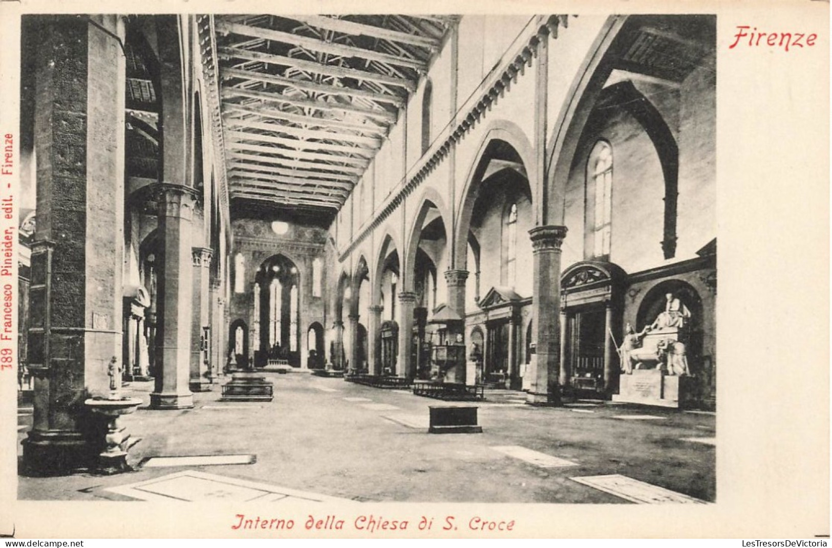 ITALIE - Firenze - Interno Della Chiesa Di S. Croce - Carte Postale Ancienne - Firenze (Florence)