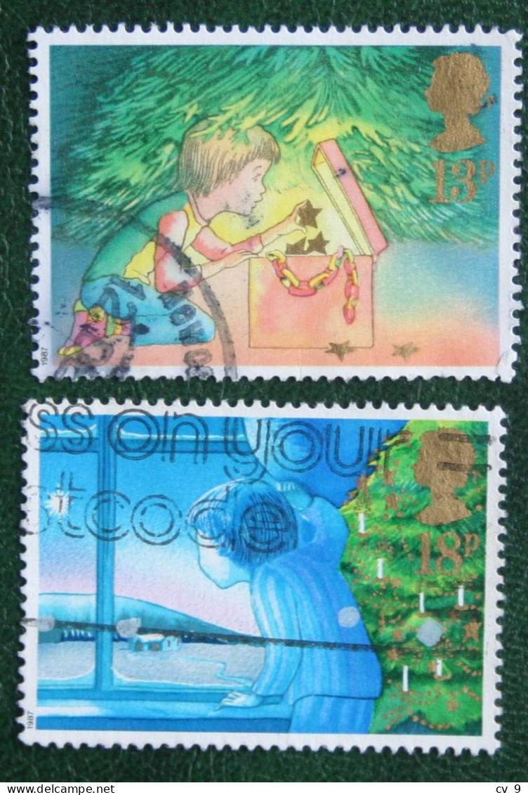 Natale Weihnachten Xmas Noel (Mi 1126-1127) 1987 Used Gebruikt Oblitere ENGLAND GRANDE-BRETAGNE GB GREAT BRITAIN - Used Stamps