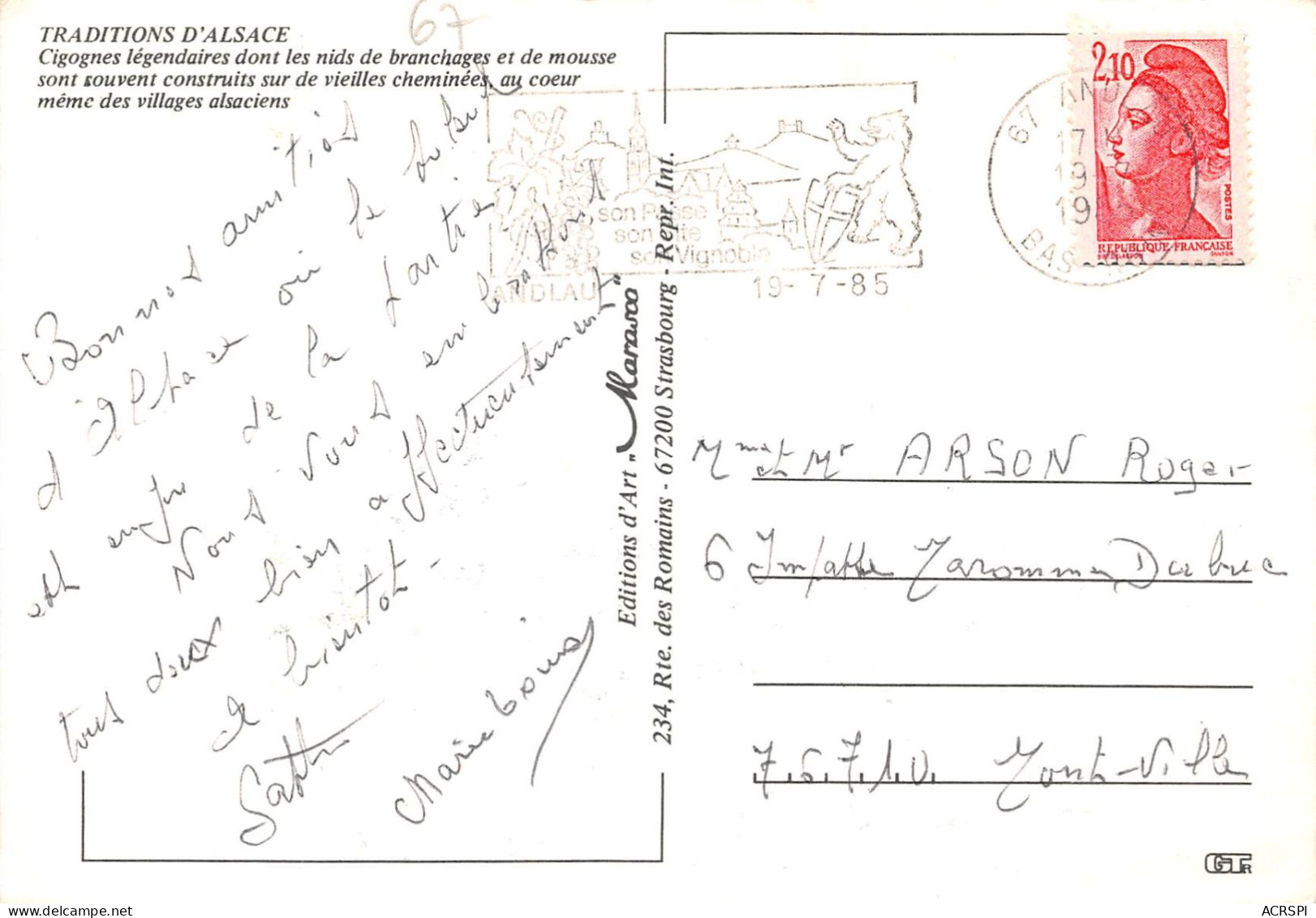 STRASBOURG  Les Cigognes  24 (scan Recto Verso)MD2502UND - Strasbourg