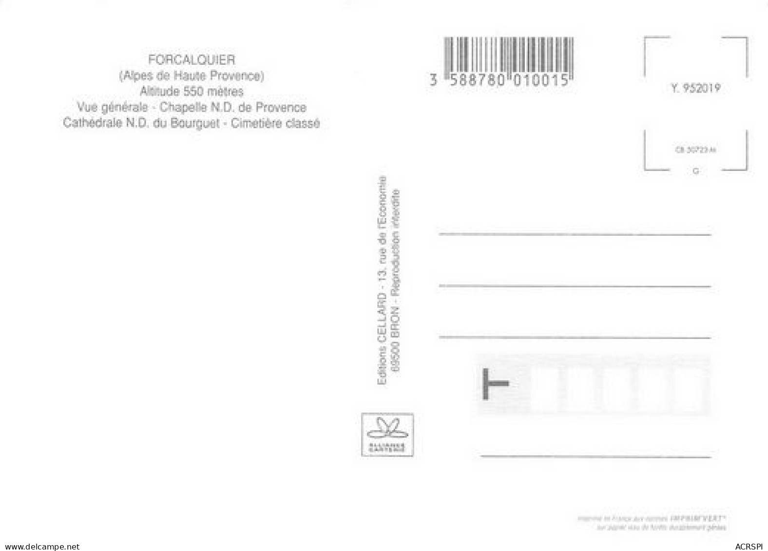 FORCALQUIER   Multivue 1 (scan Recto Verso)MD2501UND - Forcalquier