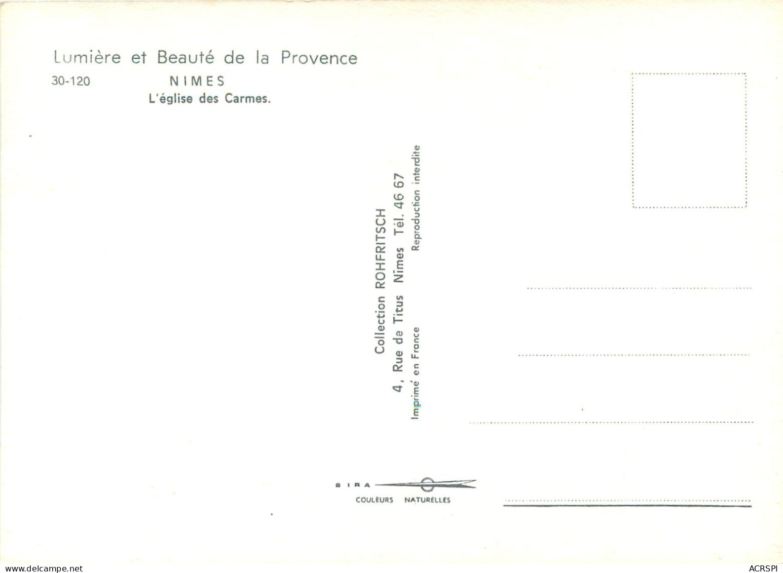 NIMES L Eglise Des Carmes 17(scan Recto-verso) MD2542 - Nîmes