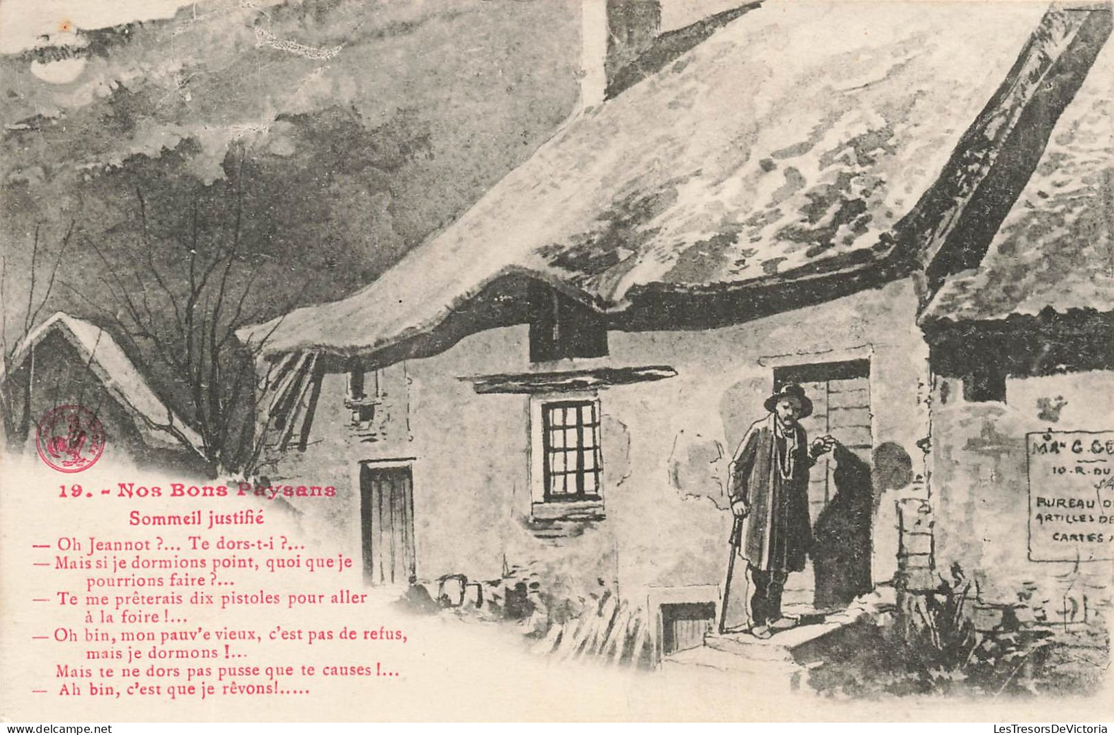 ILLUSTRATEUR - Nos Bons Paysans - Sommeil Justifié - Carte Postale Ancienne - Zonder Classificatie