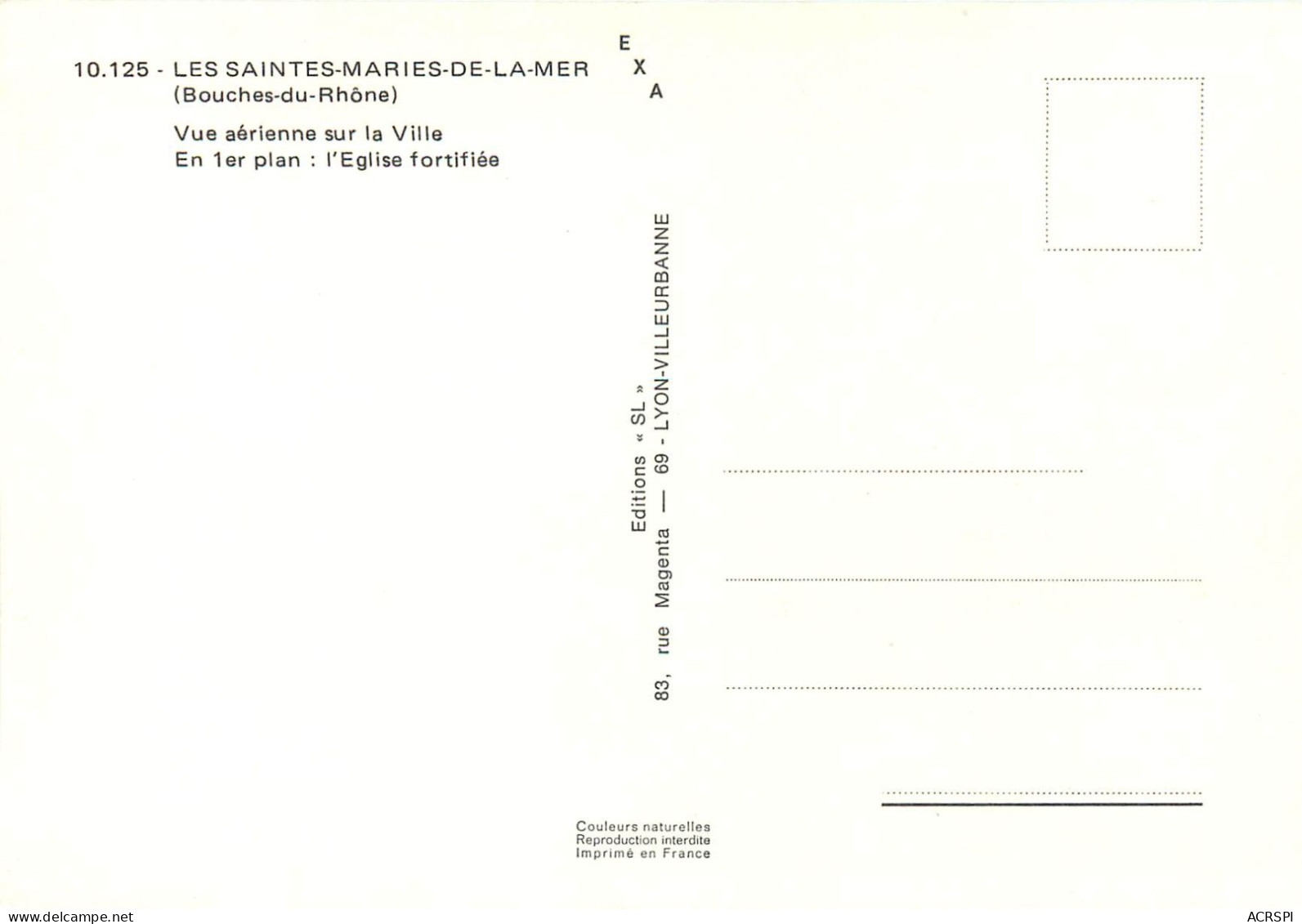 LES SAINTES MARIES DE LA MERvue Aerienne Sur La Ville En 1er Plan L Eglise Fortifiee 17(scan Recto-verso) MD2596 - Saintes Maries De La Mer