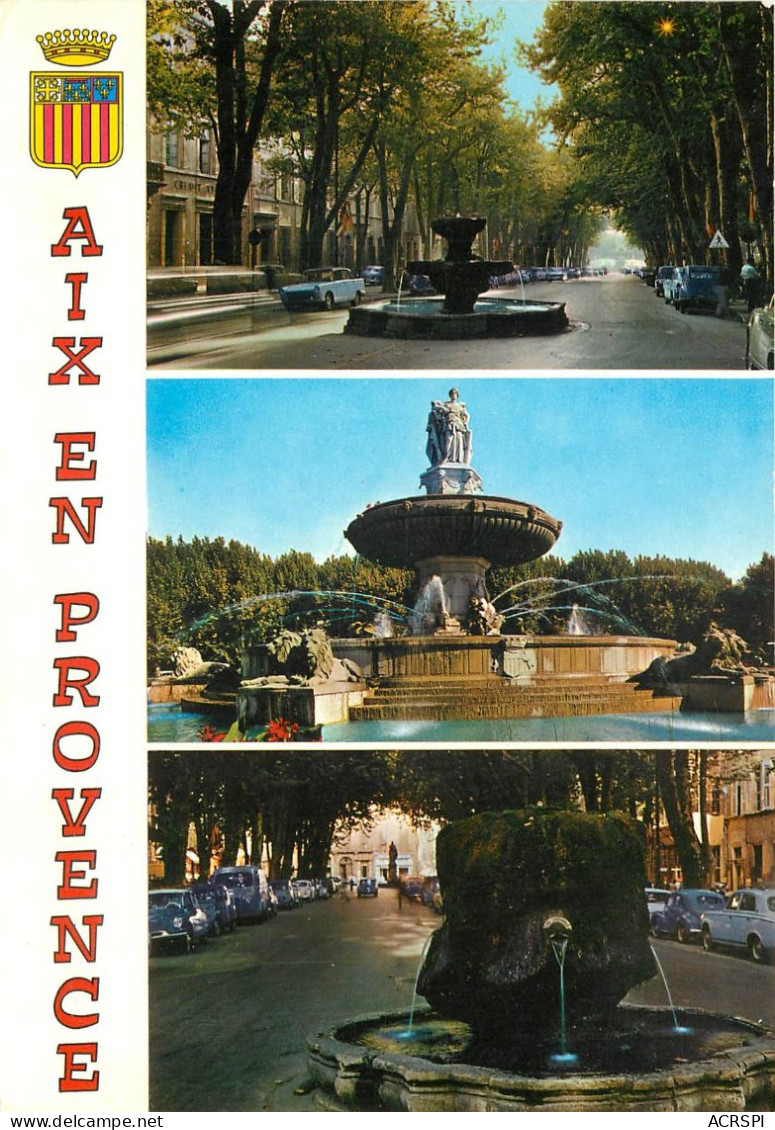 AIX EN PROVENCE La Cite Du Roy Rene Cours Mirabeau Fontaine Des Neuf Canons  5(scan Recto-verso) MD2596 - Aix En Provence