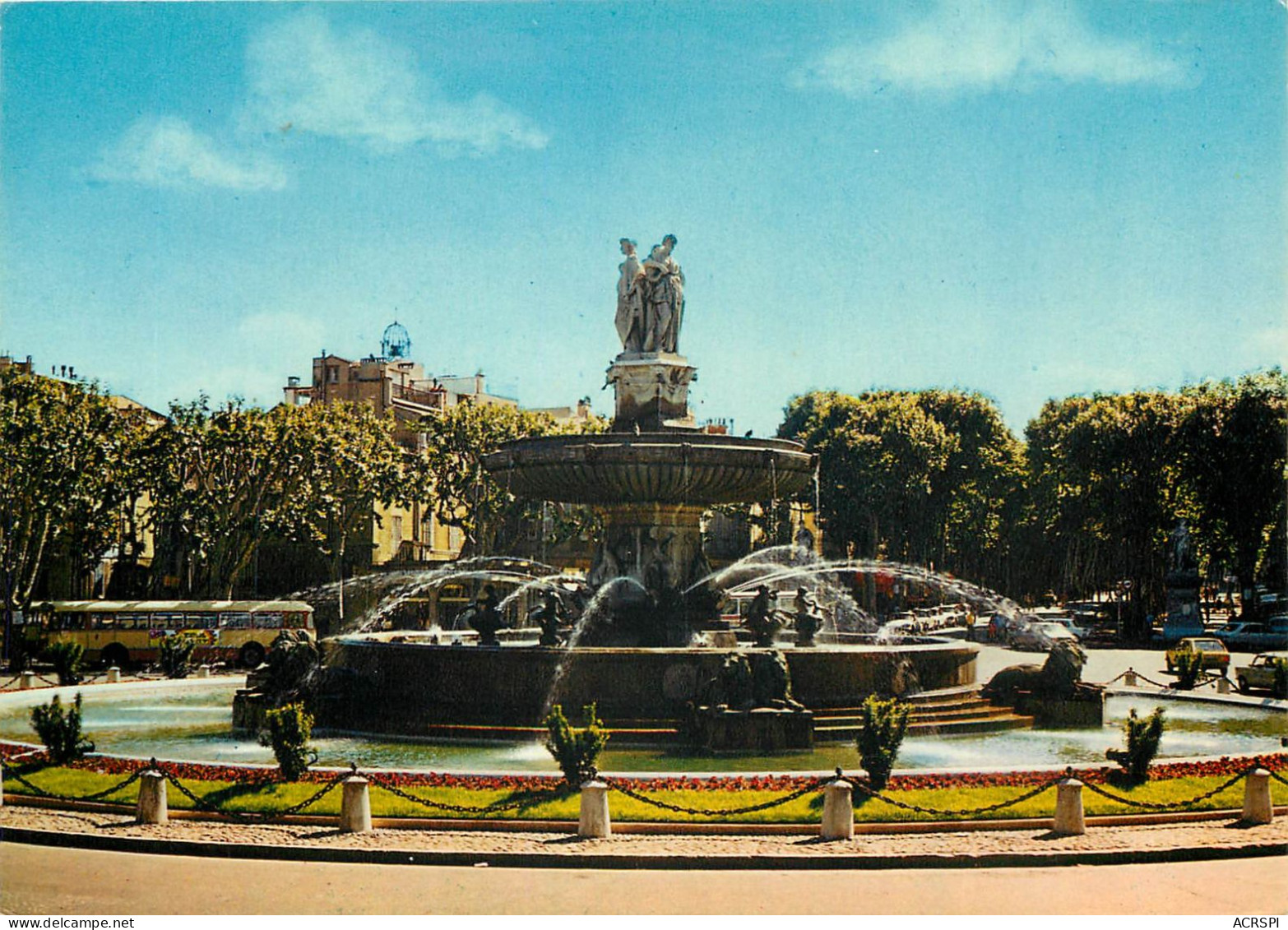 AIX EN PROVENCE Grande Fontaine Sur La Rotonde 14(scan Recto-verso) MD2594 - Aix En Provence